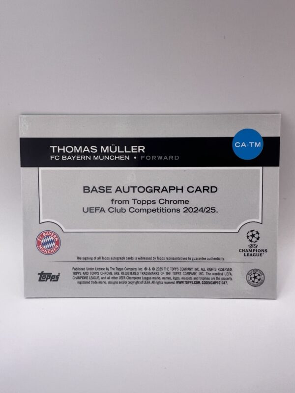 Thomas Muller - podpis, 58/99